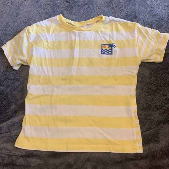 Zara Other - Zara Yellow and White Striped Kids' Top
